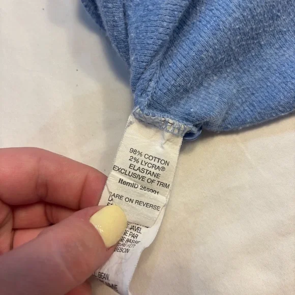 L.L. Bean Women’s Woven Blue Long Sleeve Shirt Size Large - Picture 5 of 5